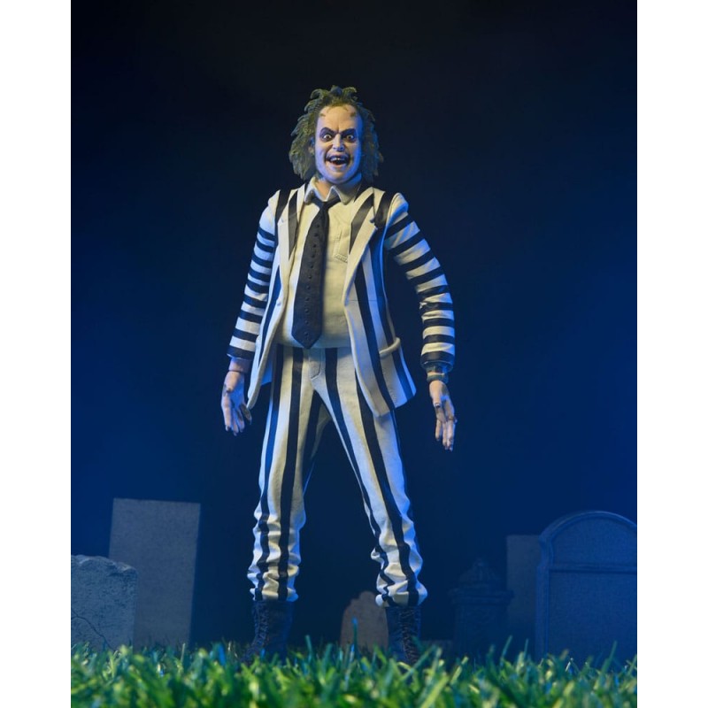 Action Figur Beetlejuice Black and White Striped Suit - Beetlejuice 1988