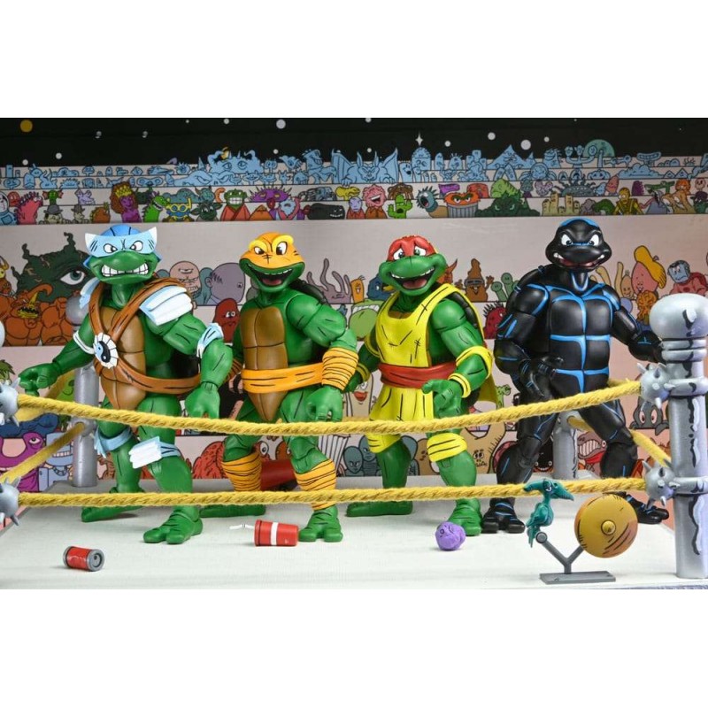 Pack de 4 Stump Wrestling Turtles - Tortues Ninja (Archie Comics)